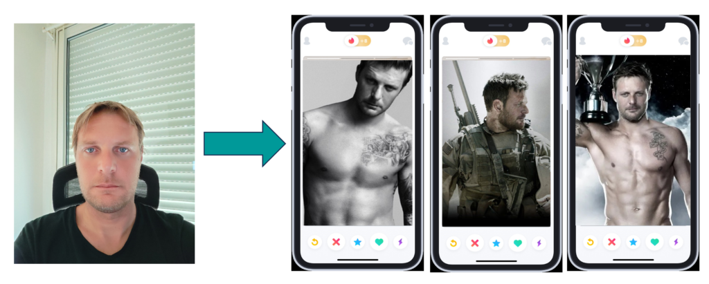 IA Intelligence artificielle photos insightfaceswap pour les sites de rencontres